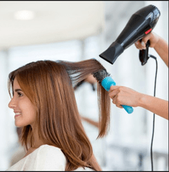 Beauty parlour hair cutting